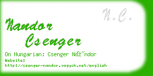 nandor csenger business card